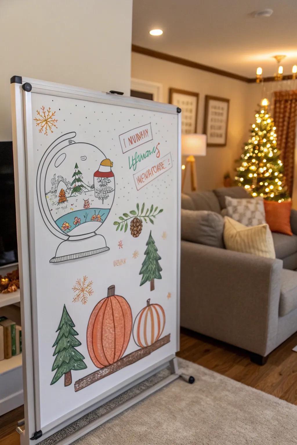 Seasonal whiteboard drawings to celebrate and inspire.