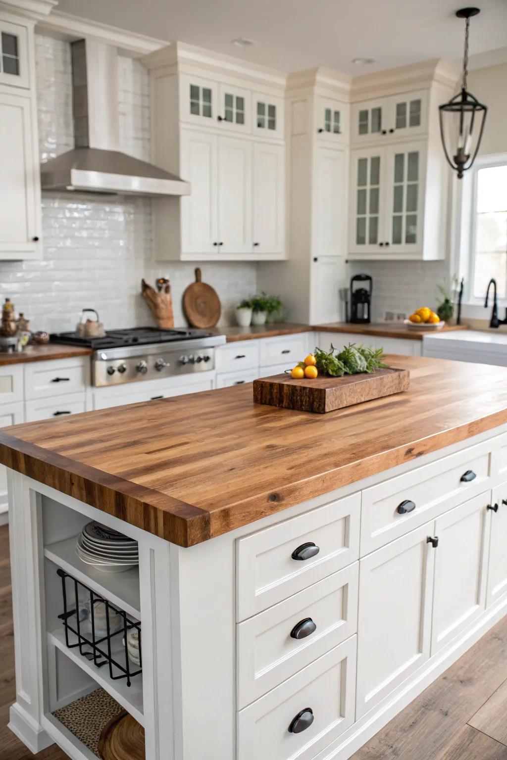 This kitchen island is both stylish and super useful.