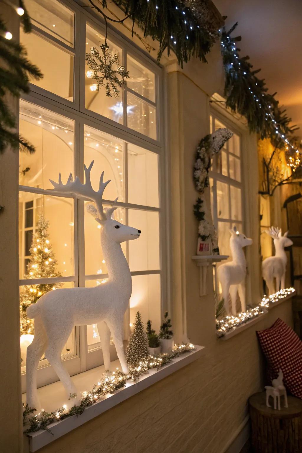 Add charm and whimsy with reindeer decor.