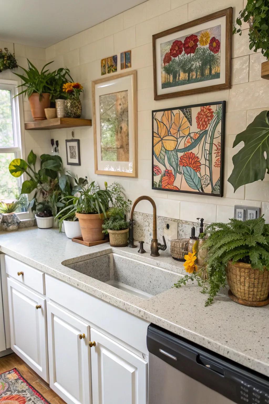 Decorative embellishments can inject personality into your cooking area.