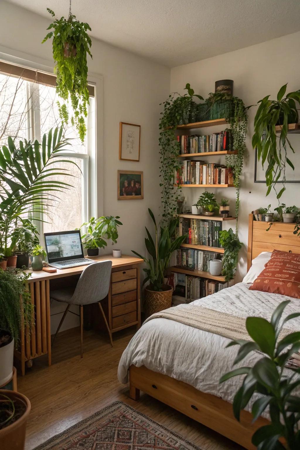 Invigorate your room with the revitalizing presence of plants.