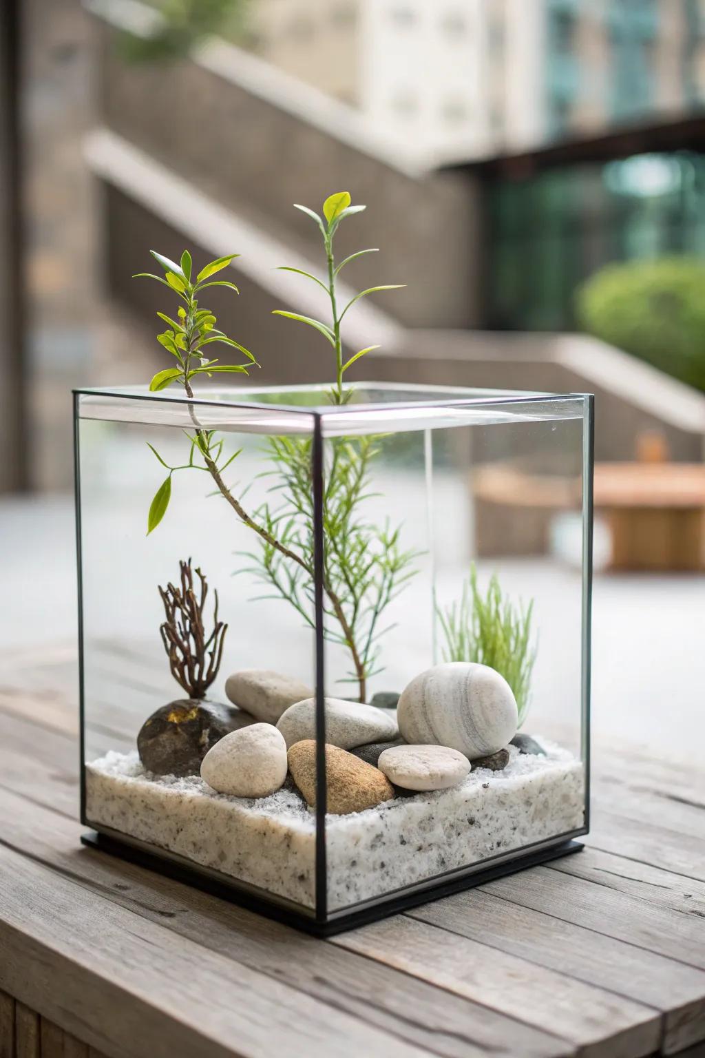 The simplicity and open space create a calming vibe.