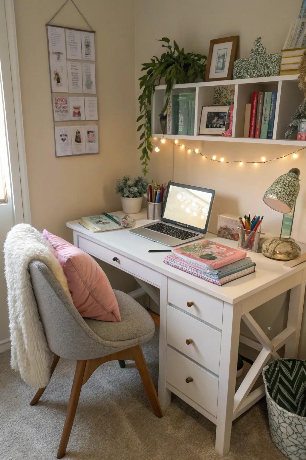 A delightful study nook perfect for concentration and imagination.
