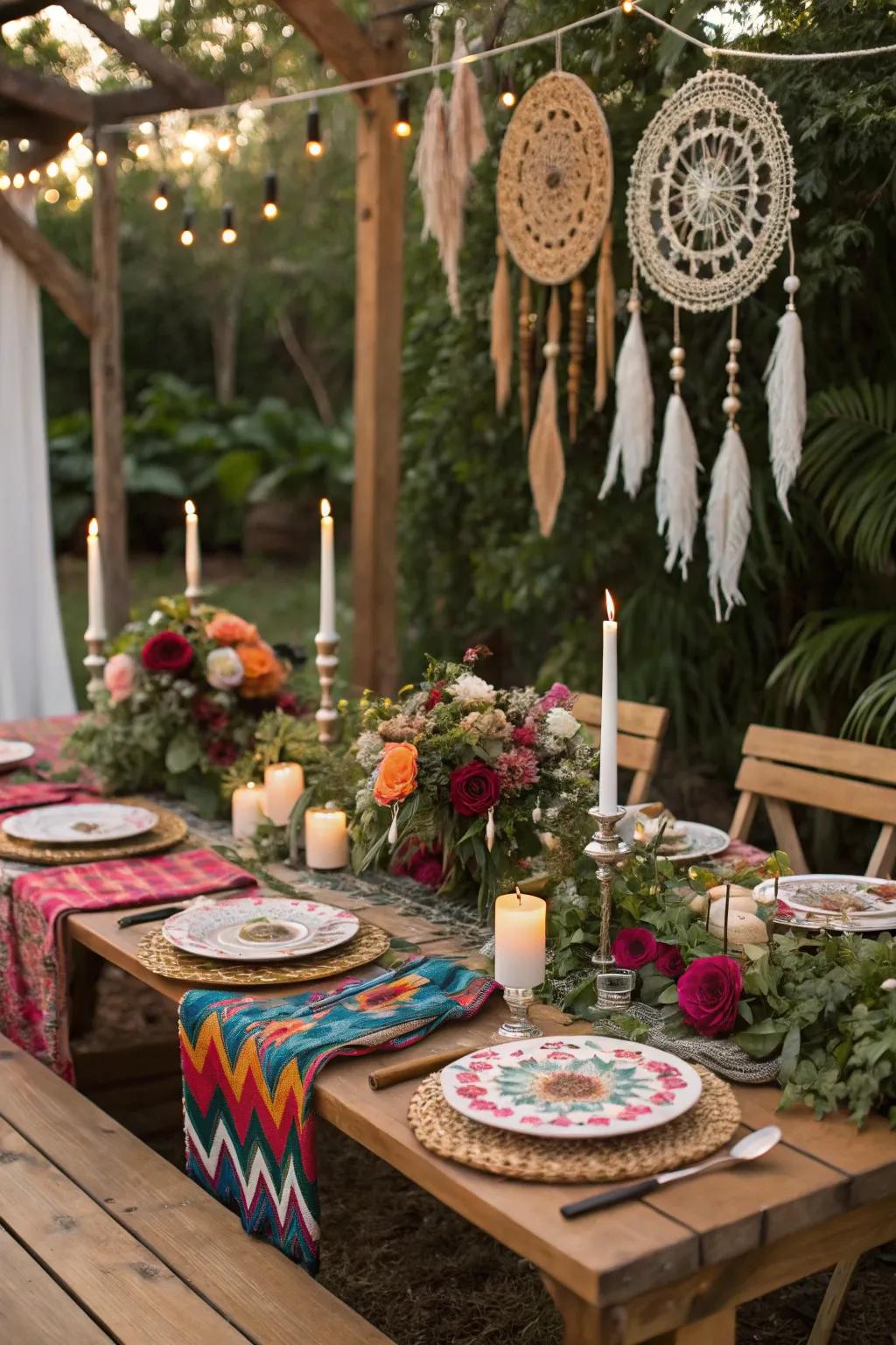 Thematic decorations uniting the complete celebration.