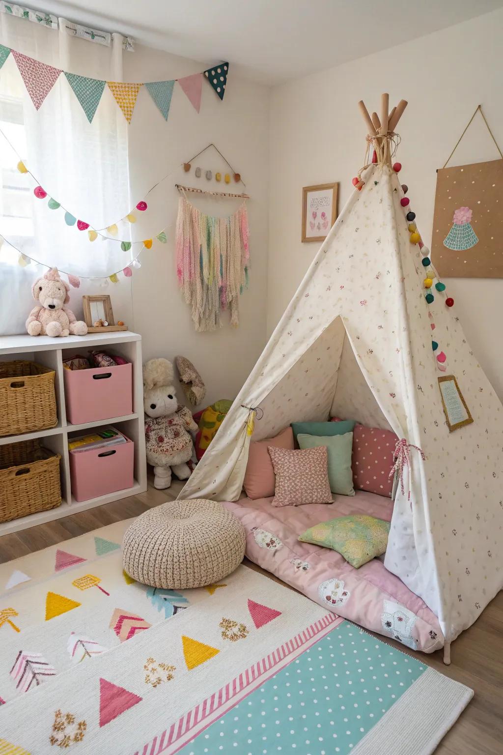 A creative play area is perfect for imaginative adventures.