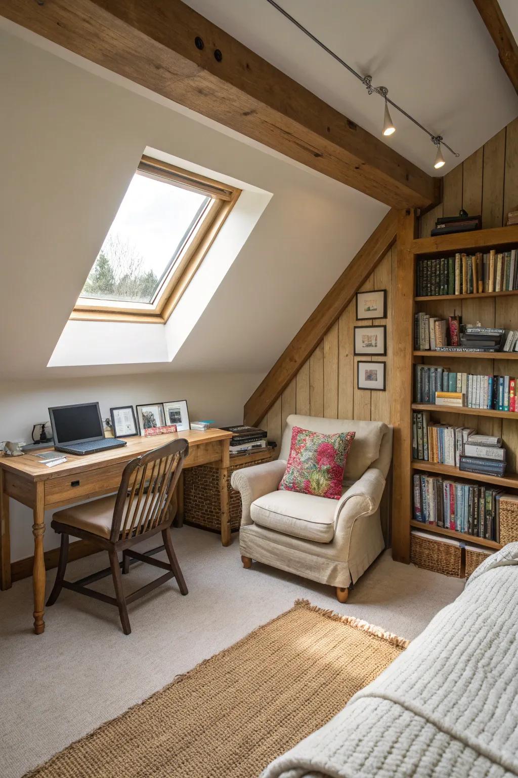 Conceptualize a multifaceted area to satisfy diverse requirements within your attic.