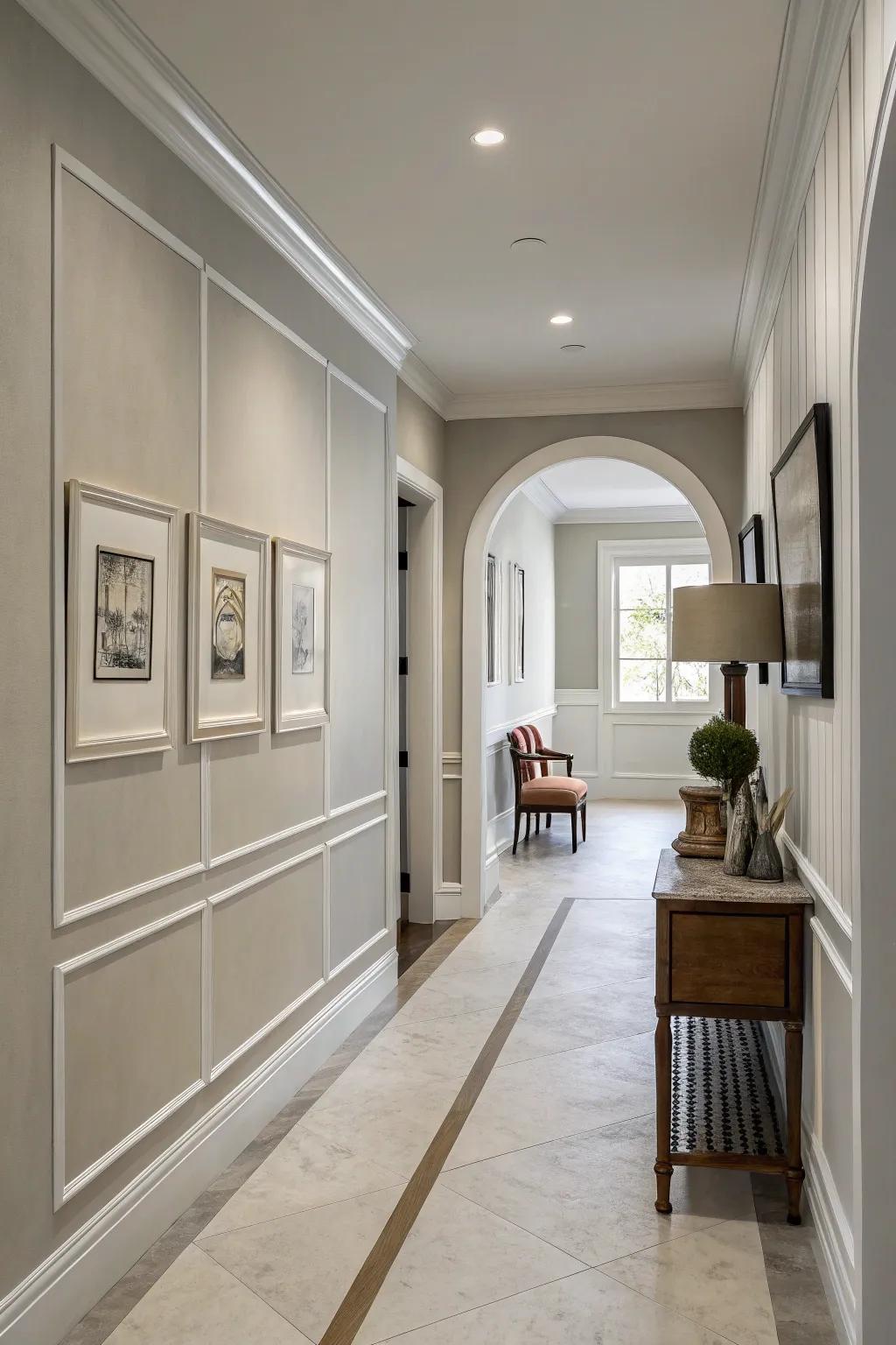 Simple details offer understated panache to the doorway.