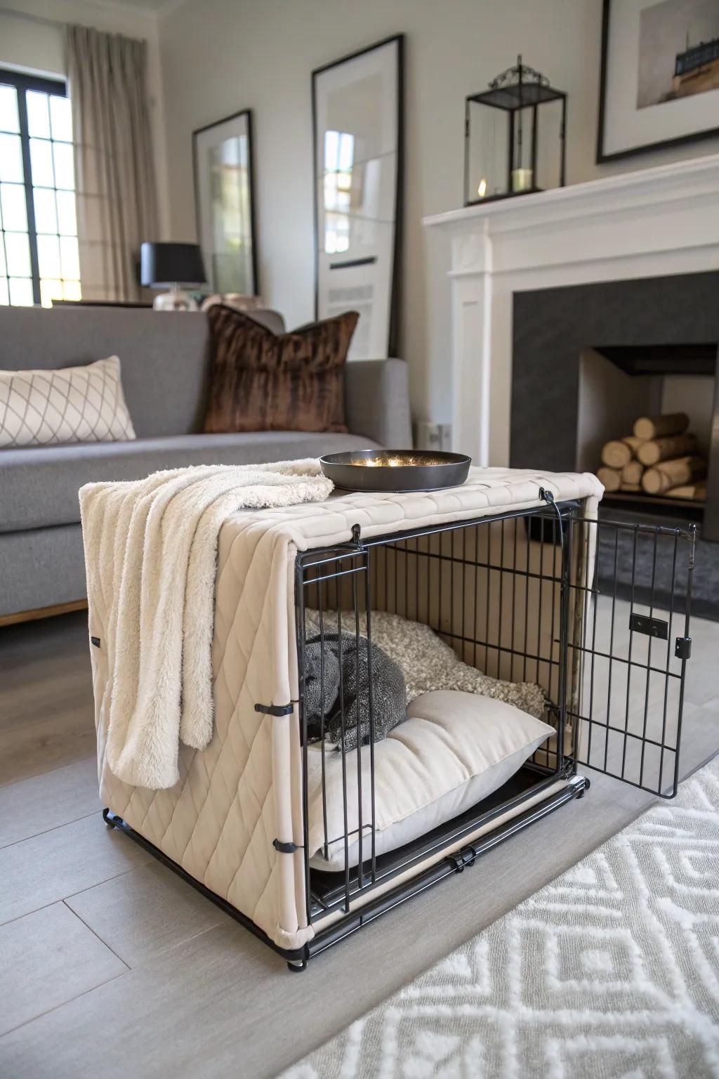 Create a cozy retreat for your pup with plush accents.