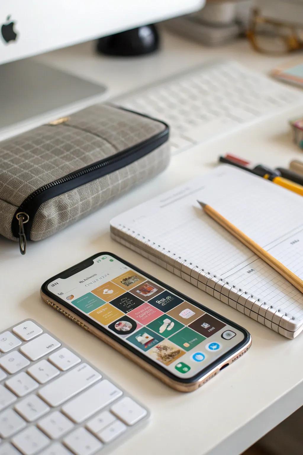 Achieve a tidy aesthetic with a well-organized grid layout.