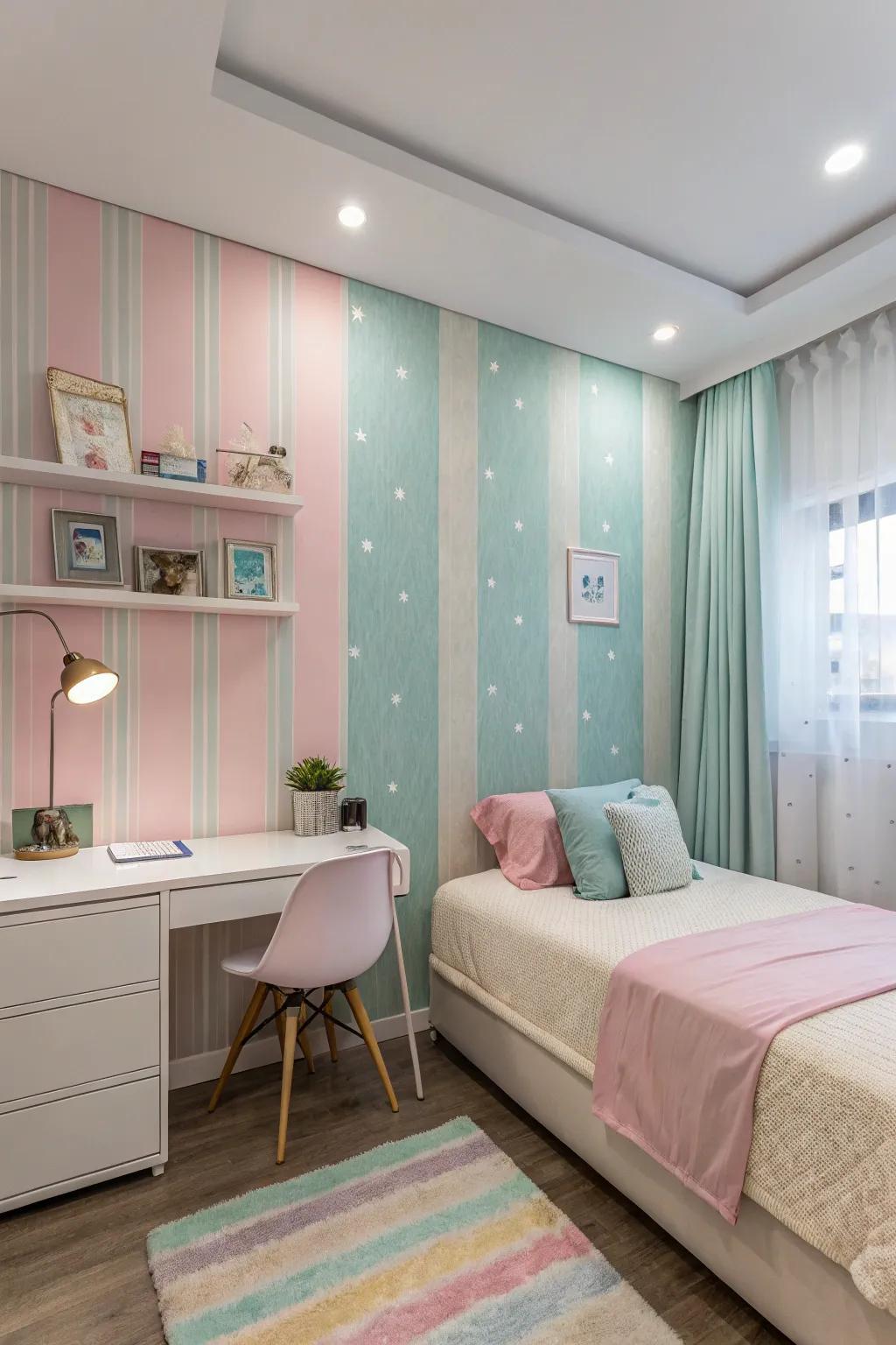 Appreciate a gentle palette for crafting a serene escape with pastel wallpapers.
