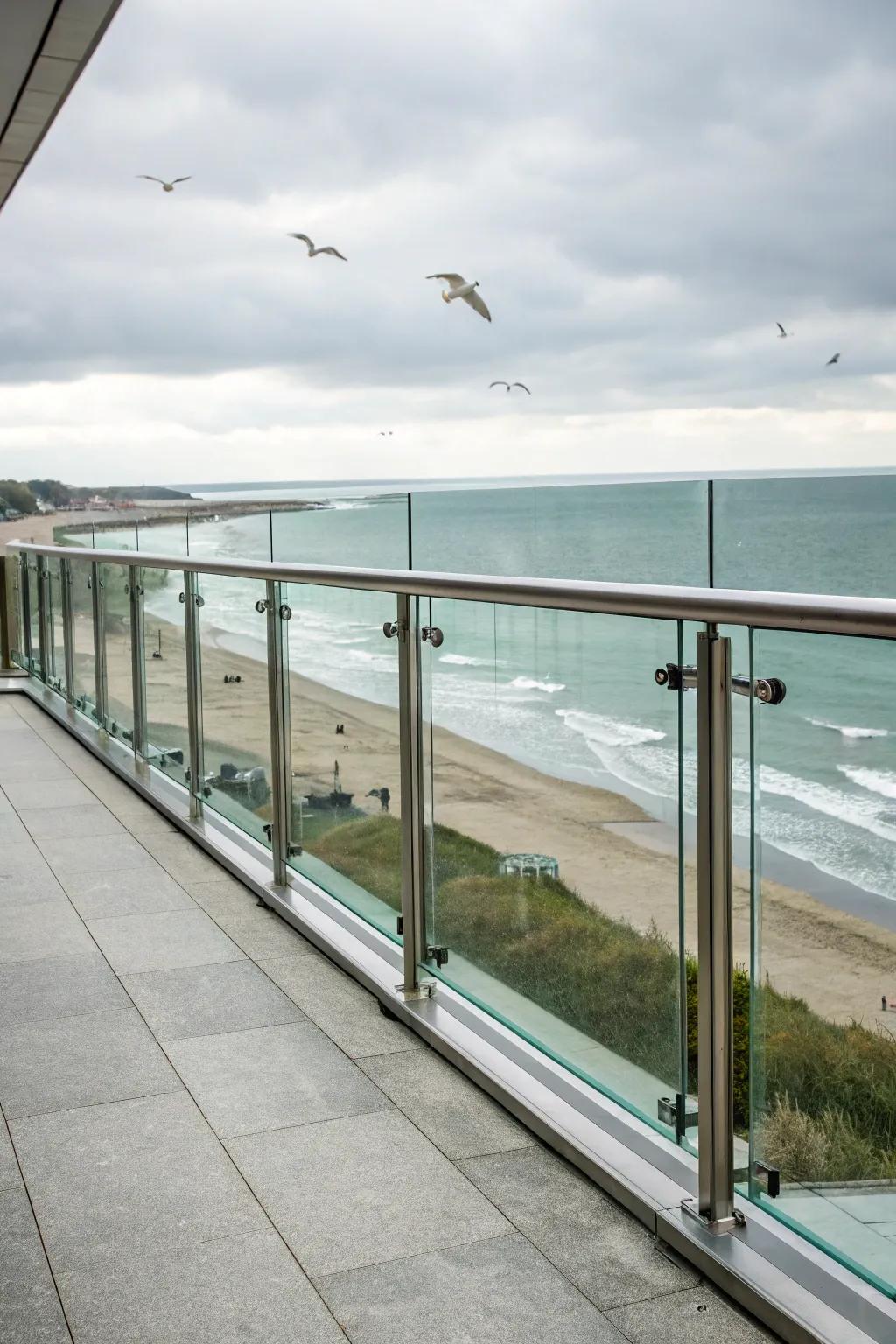 Refined aluminum and glass borders preserving a stunning vista.