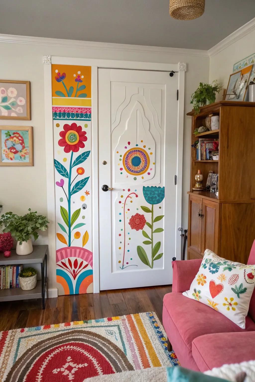 A whimsical-themed door, sparking both imagination and happiness.