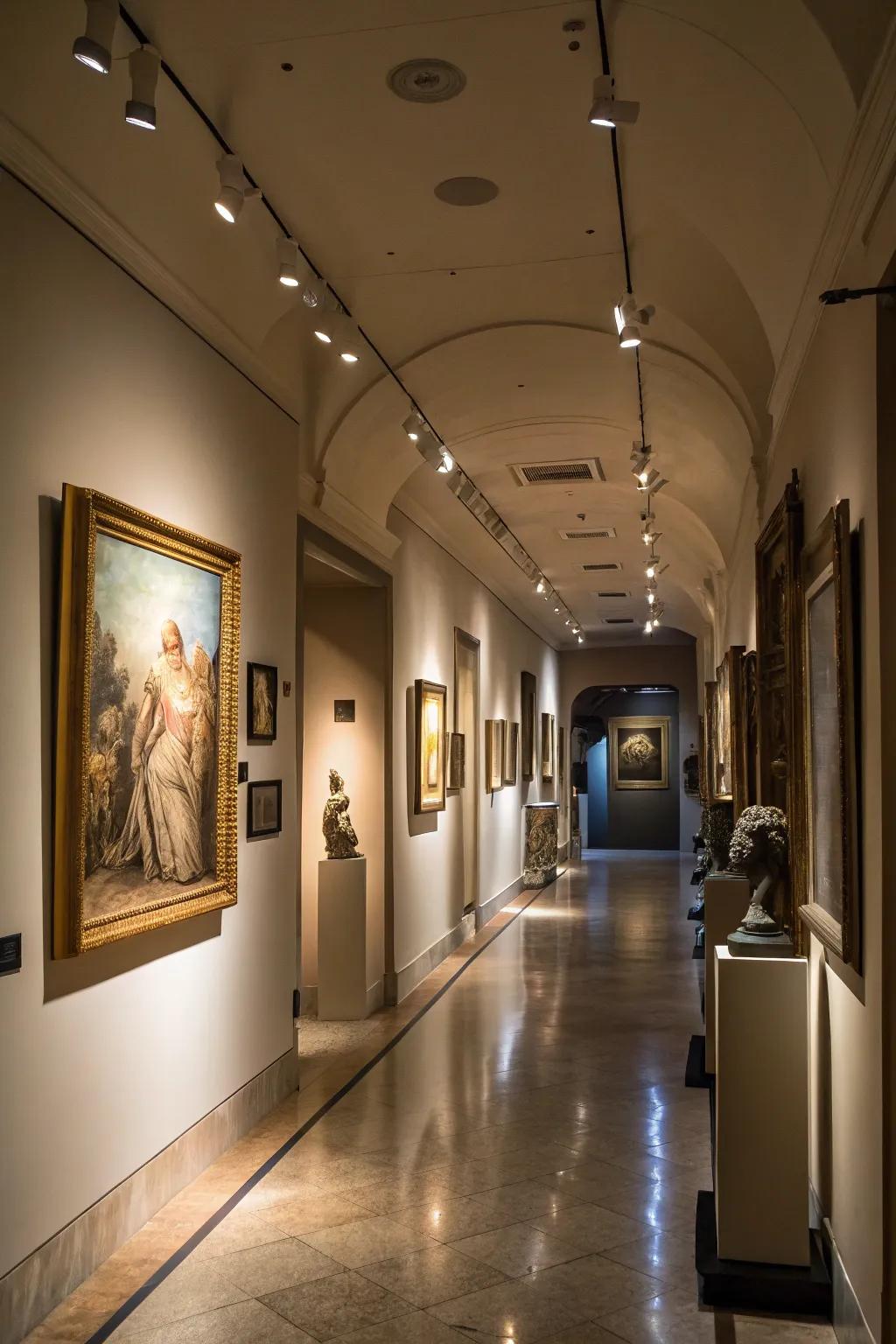 Spotlights transform any art piece into the centerpiece of your area.