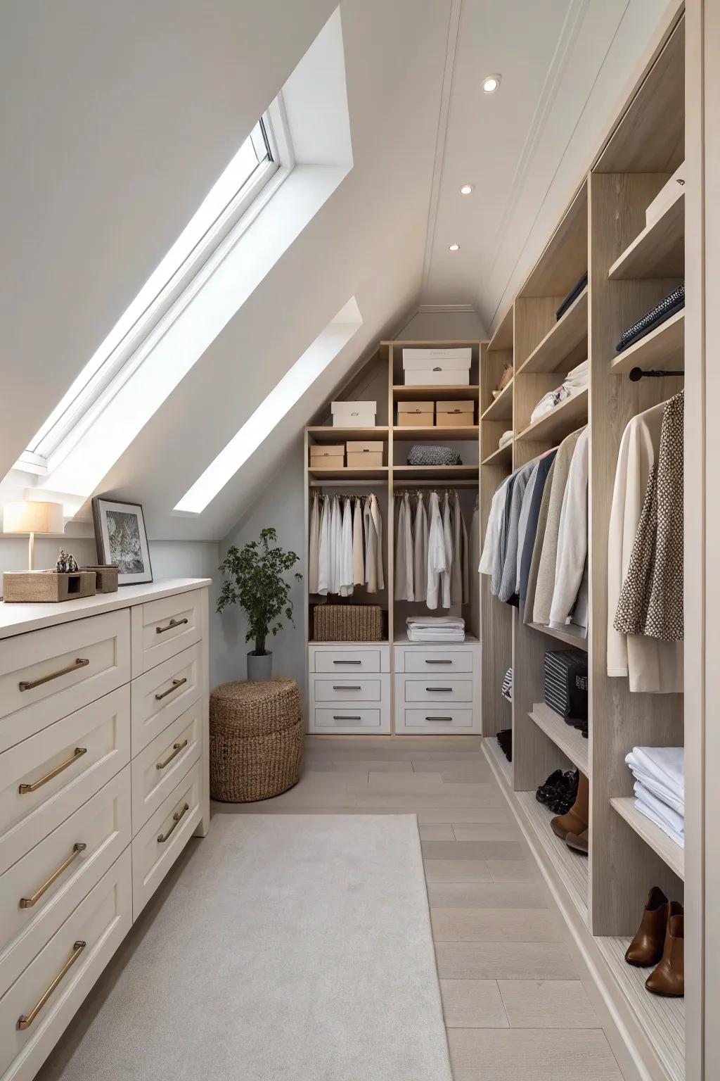 Minimalist design creates a calming, open atmosphere.