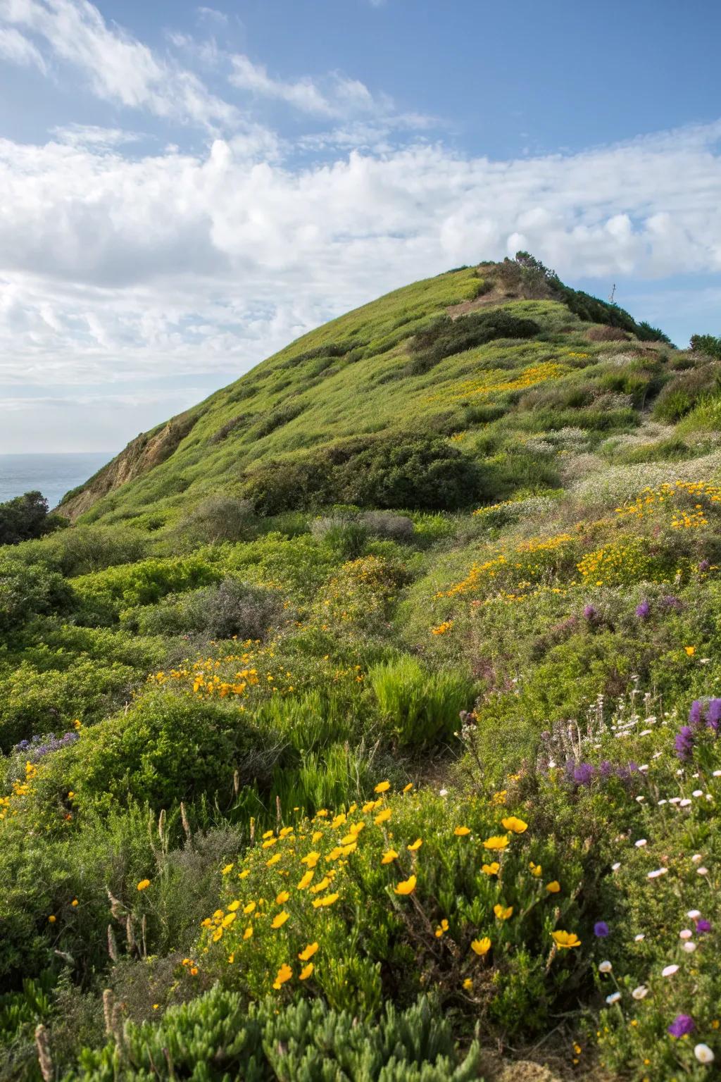 Native flora provide a low-maintenance, ecologically friendly garden solution.