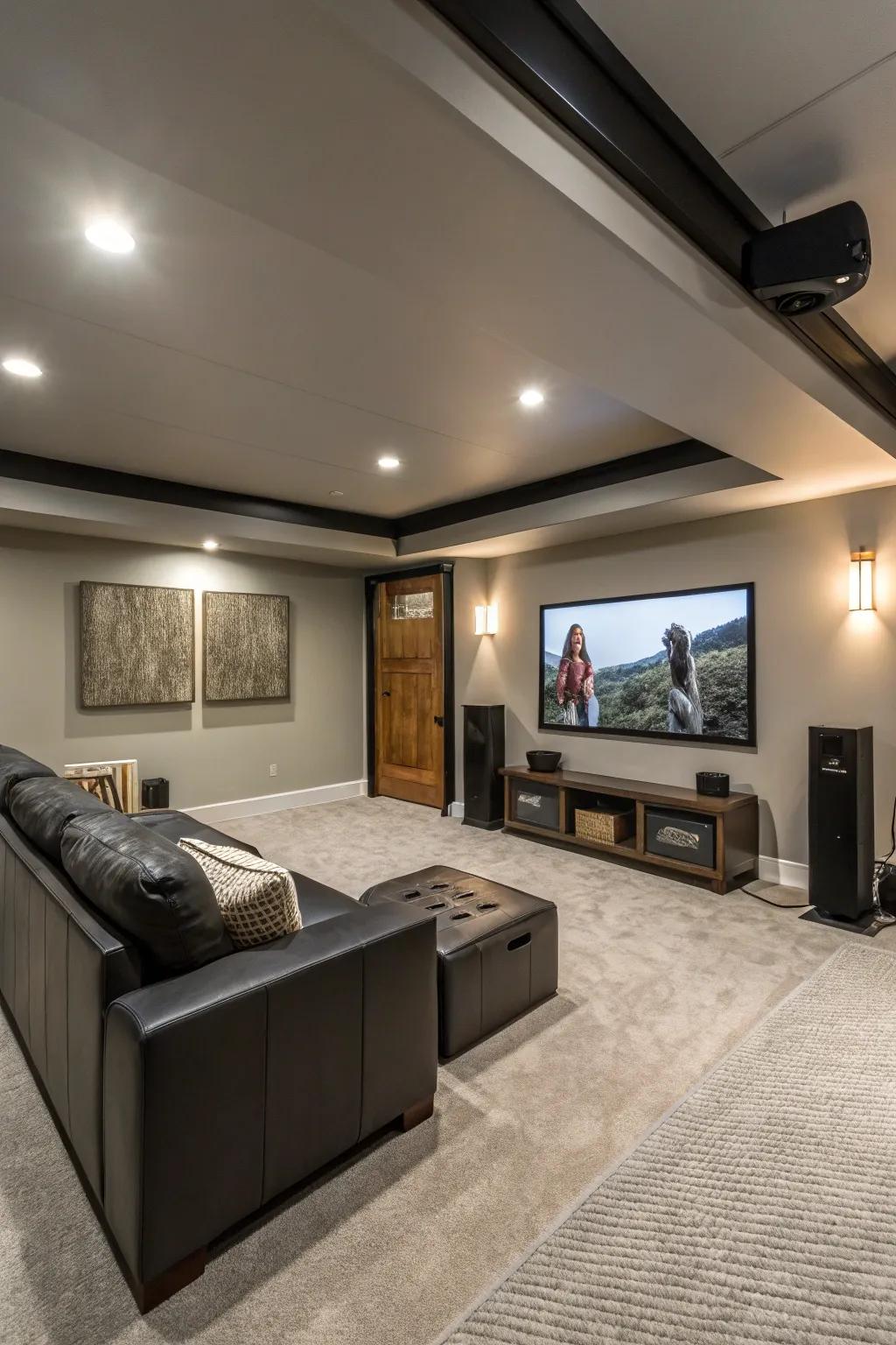An integrated audio system delivers superior sound without disrupting the visual appeal.