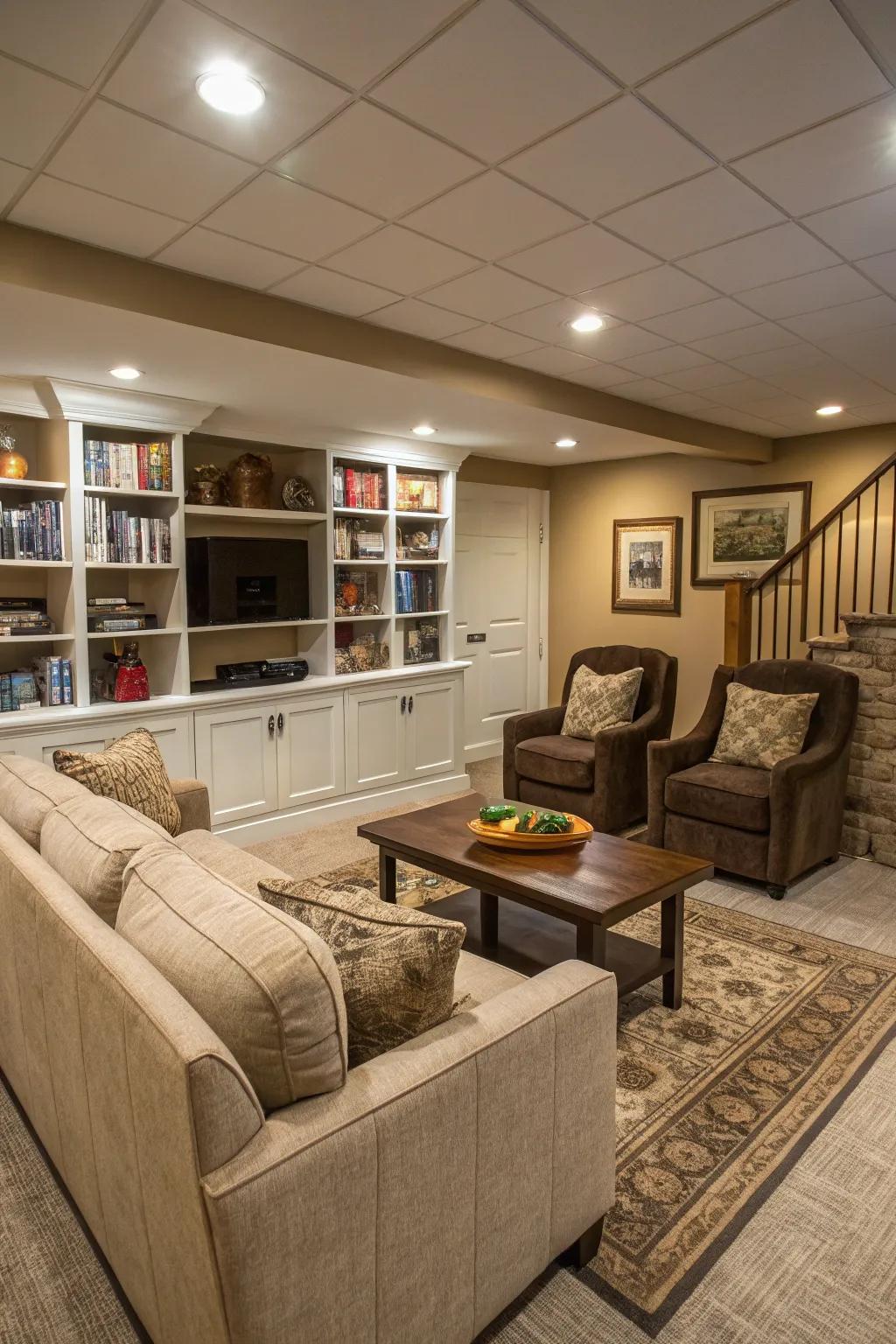 A multi-purpose basement space elevates inhabitability and usefulness.