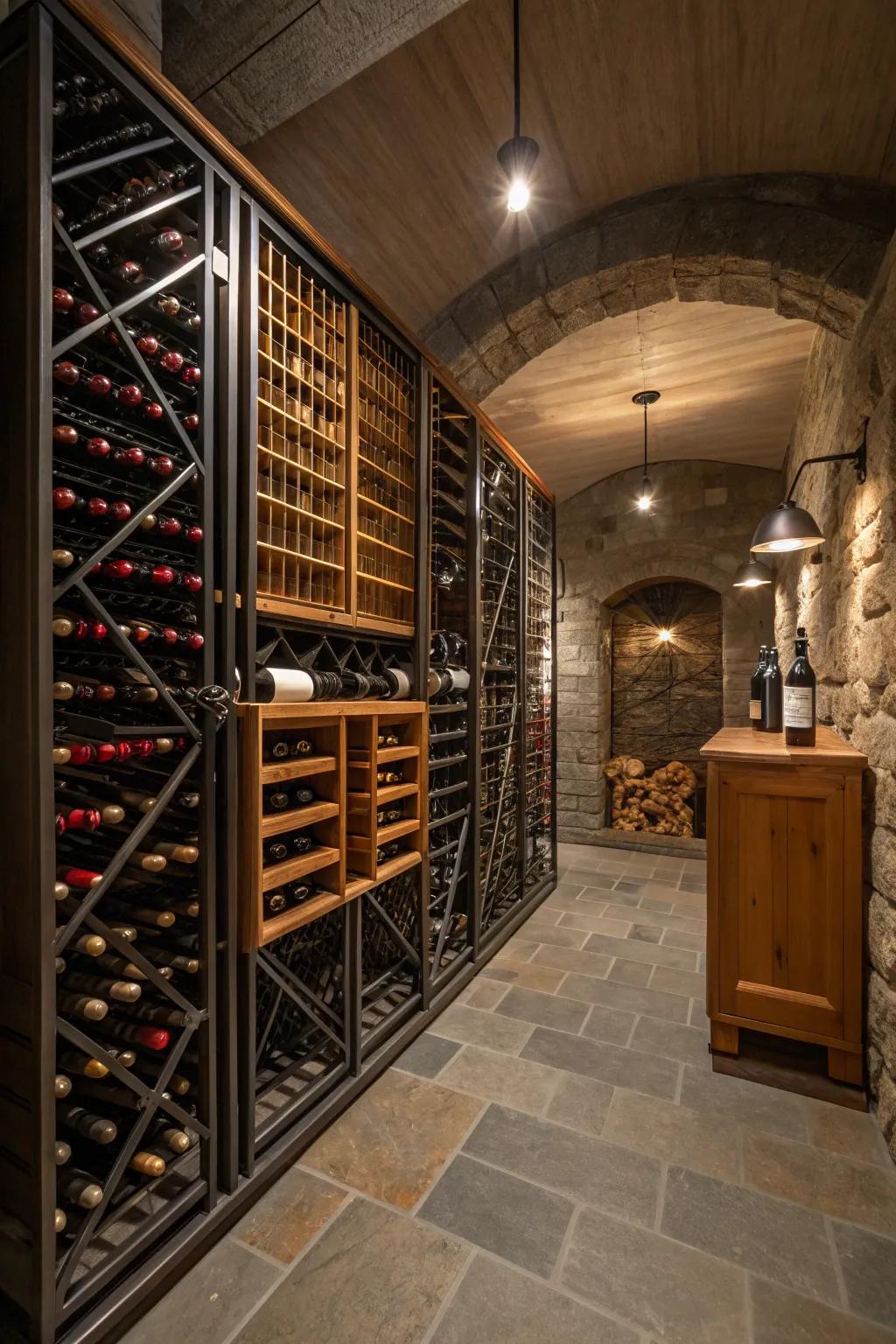 Enhanced wine racks will make sure that there is room for all your wine.