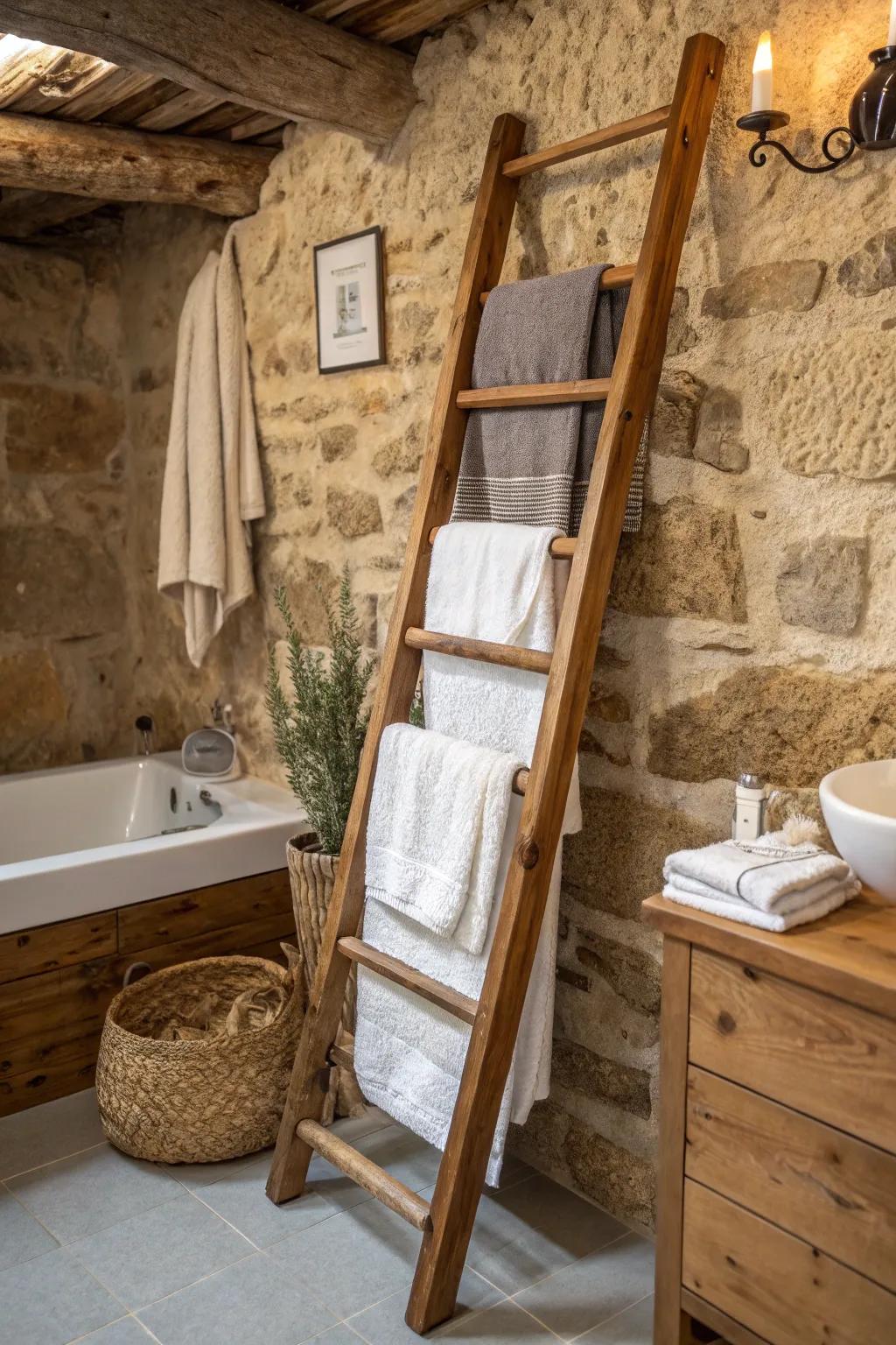 Step racks introduce a countryside appeal to your cloth display.