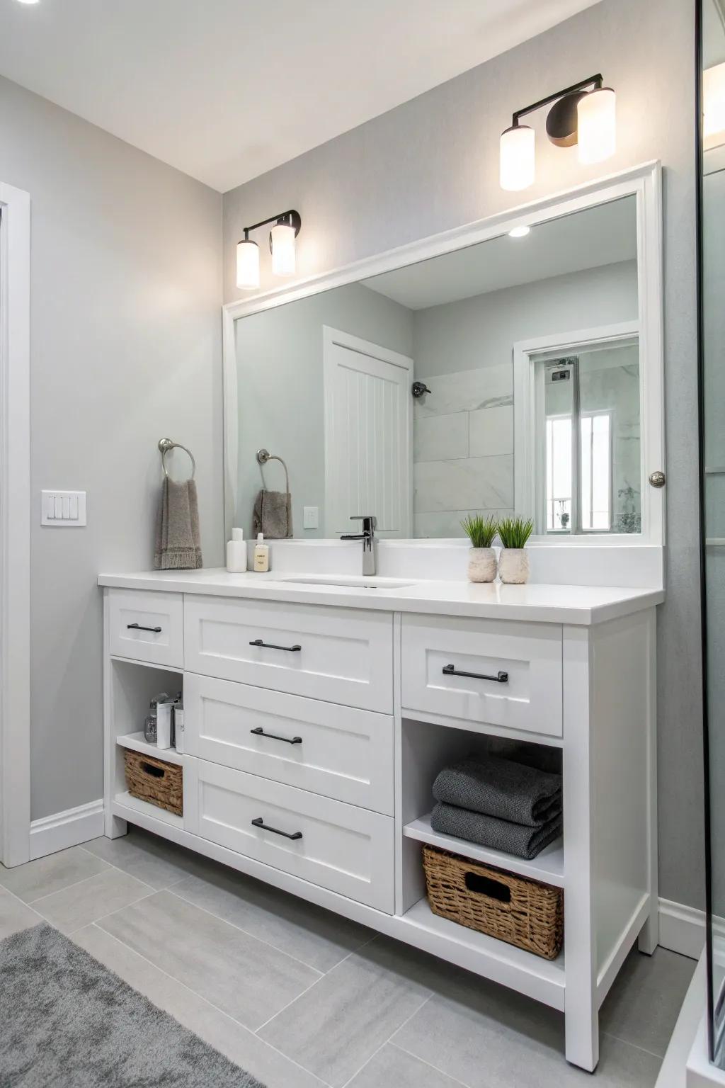 Modern vanities are stylish and useful, which makes your bathroom work better.