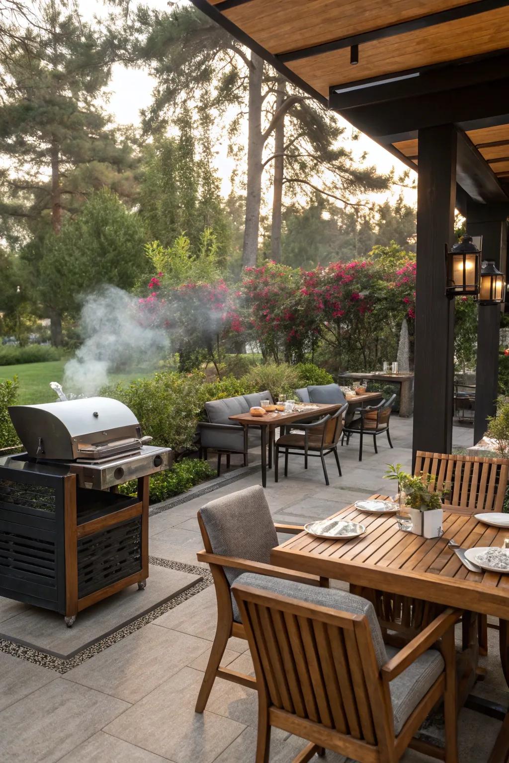 Create welcoming spaces with comfortable seating and dining areas.