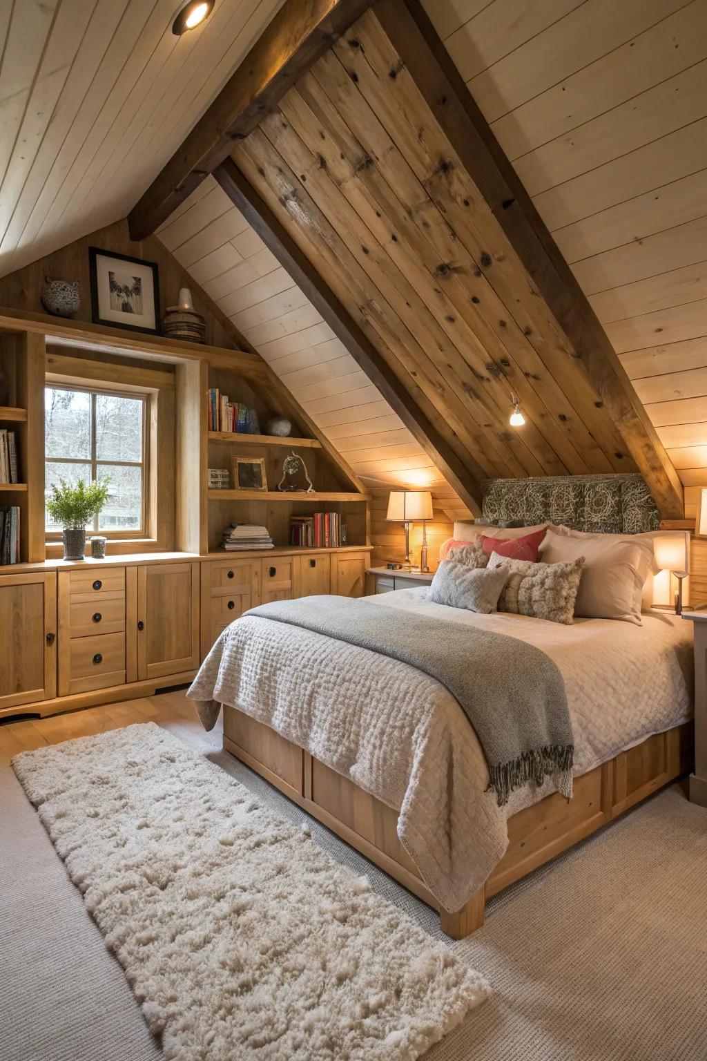 Turn loft spaces into storage that you can use with smart planning.