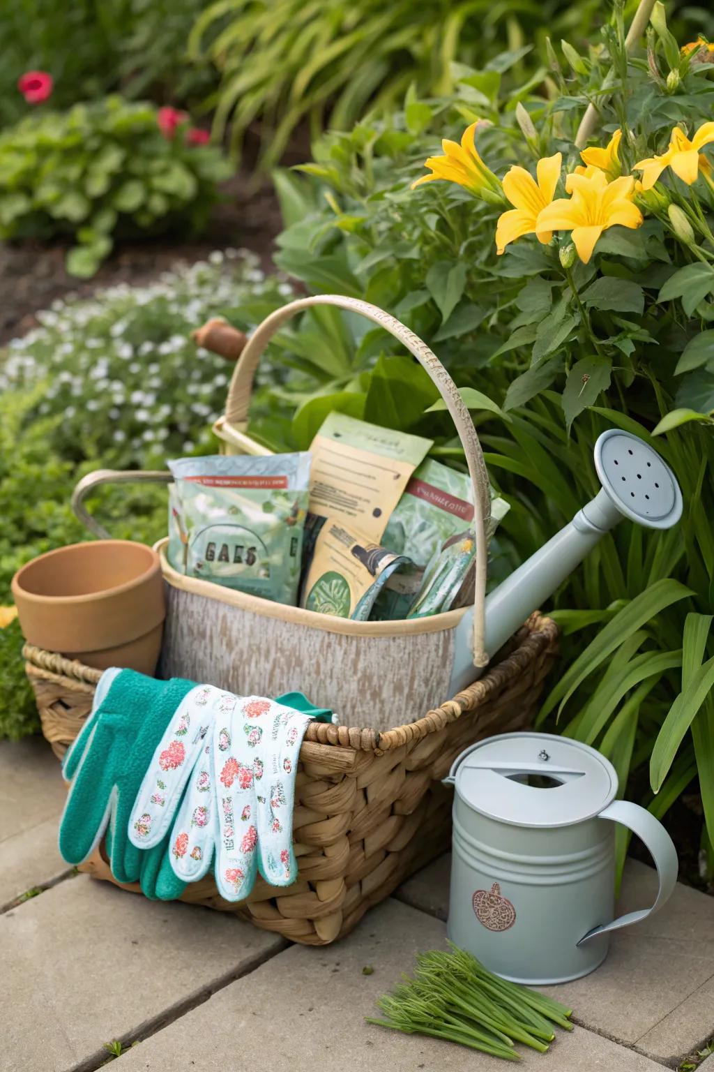 Nurture their passion for gardening with this delightful basket.