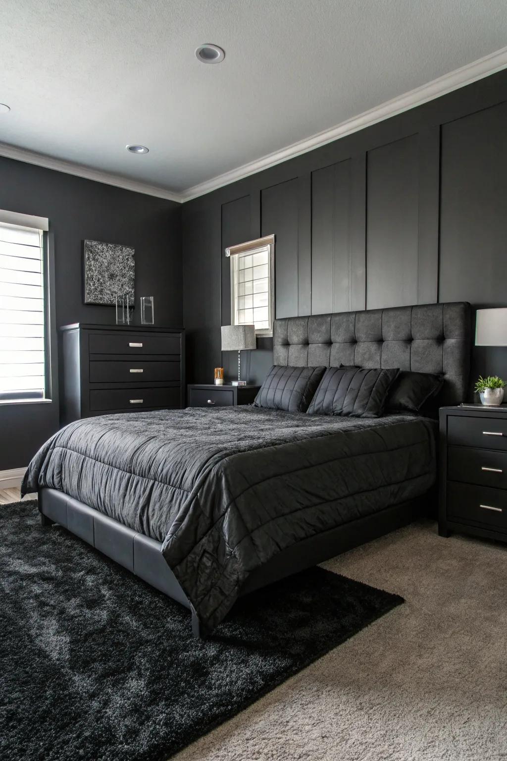 Exploring sophistication with monochrome black.