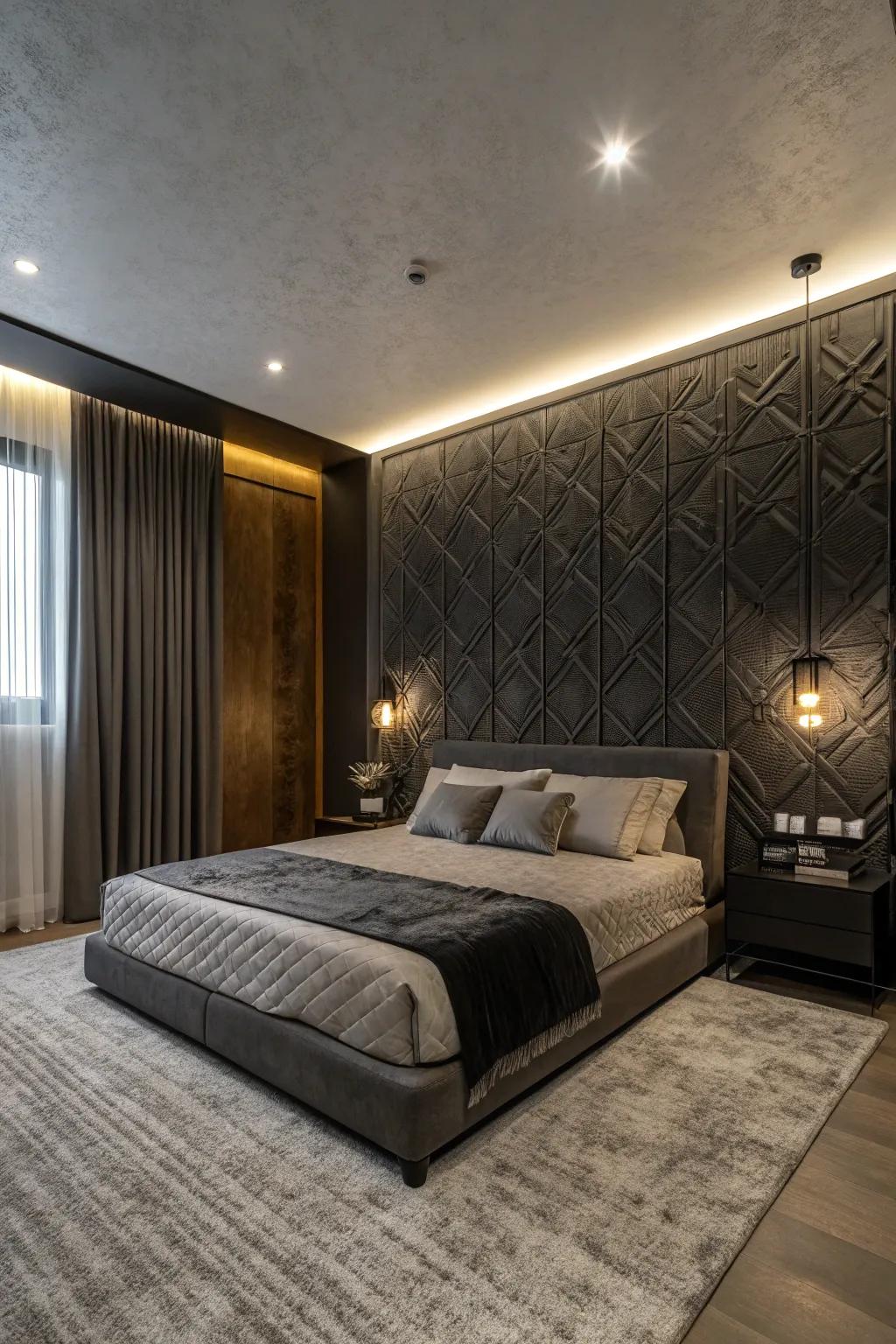 Textured walls enrich the dimension and attractiveness of your area.