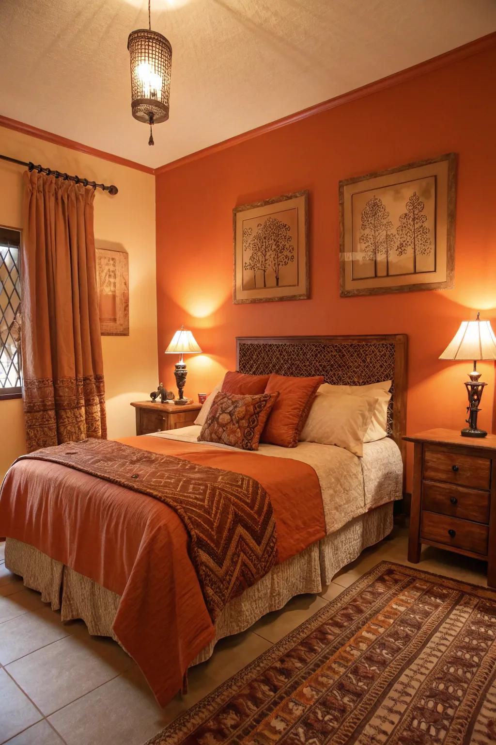 Soft lighting creating a snug mood.