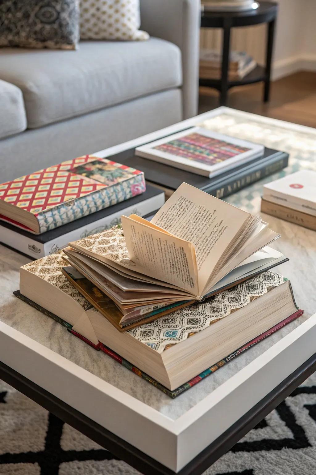 Engaging book jackets ask for touch and curiosity.