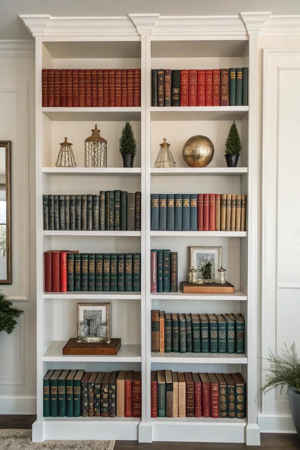 Symmetry instills order and refinement into your shelves.