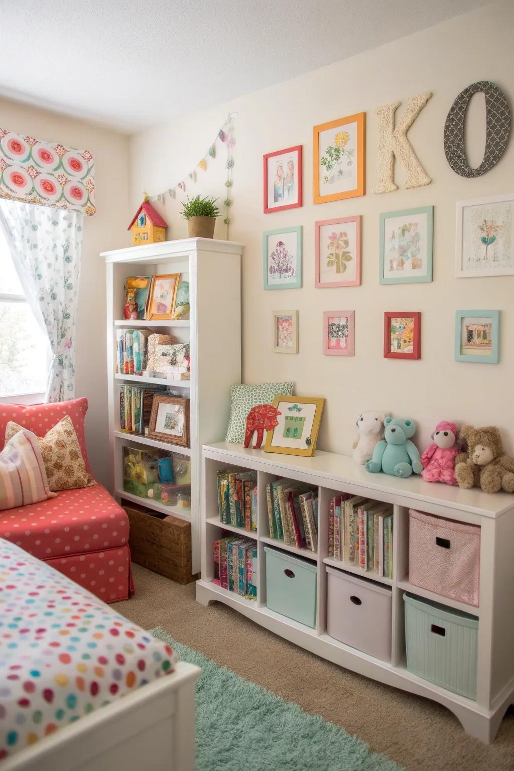 Personalized accents like monograms and nameplates make the space uniquely theirs.