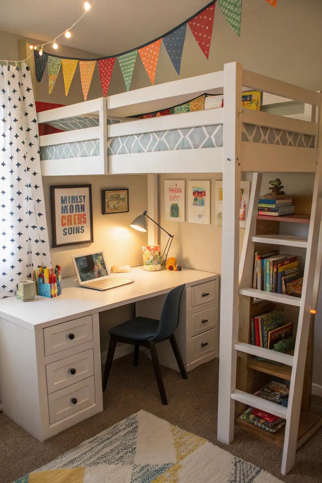 A cozy study area for focused learning and creativity.