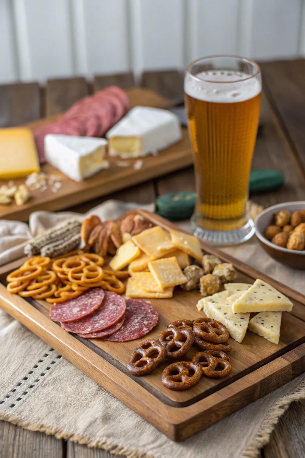Delectable pairings harmonizing with the beer selection.