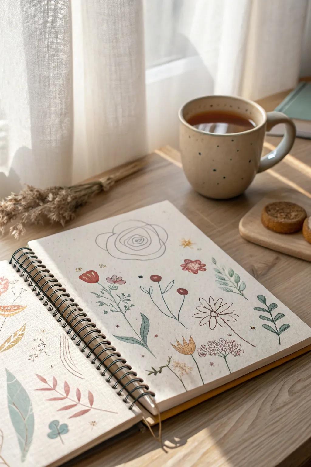 Let your imagination soar with whimsical doodles in your bullet journal.