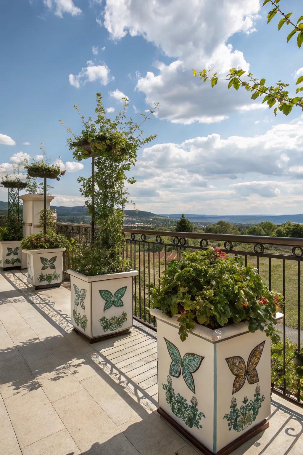 Butterfly planters bring a magical touch to greenery.