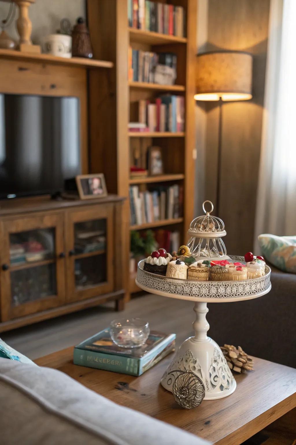 A display platform becomes a stage to exhibit beloved collectibles.