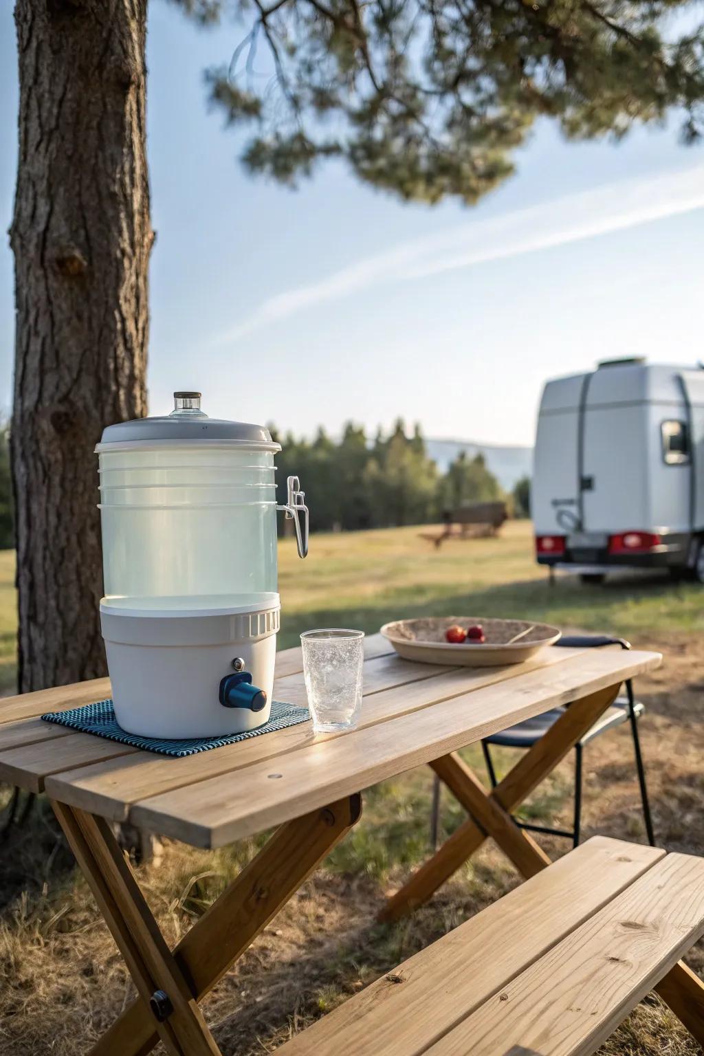 Stay hydrated and clean with a portable water dispenser.