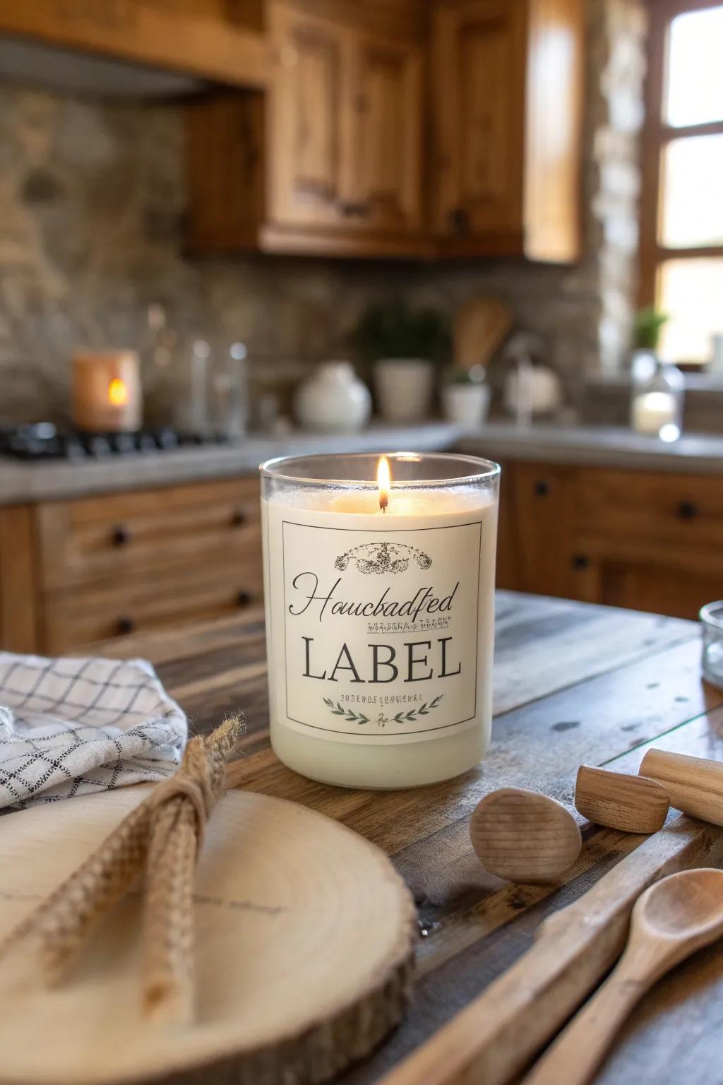 Artisan candle labels that honor the craft of candle making.