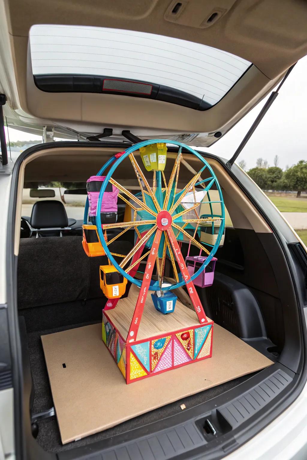 A nostalgic Ferris wheel decoration, perfectly capturing the essence of carnival enjoyment.