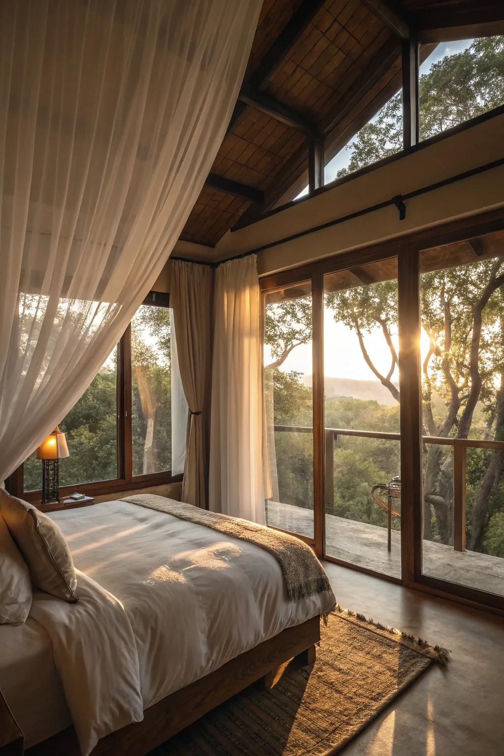 Sunlight enhances the airy ambiance.