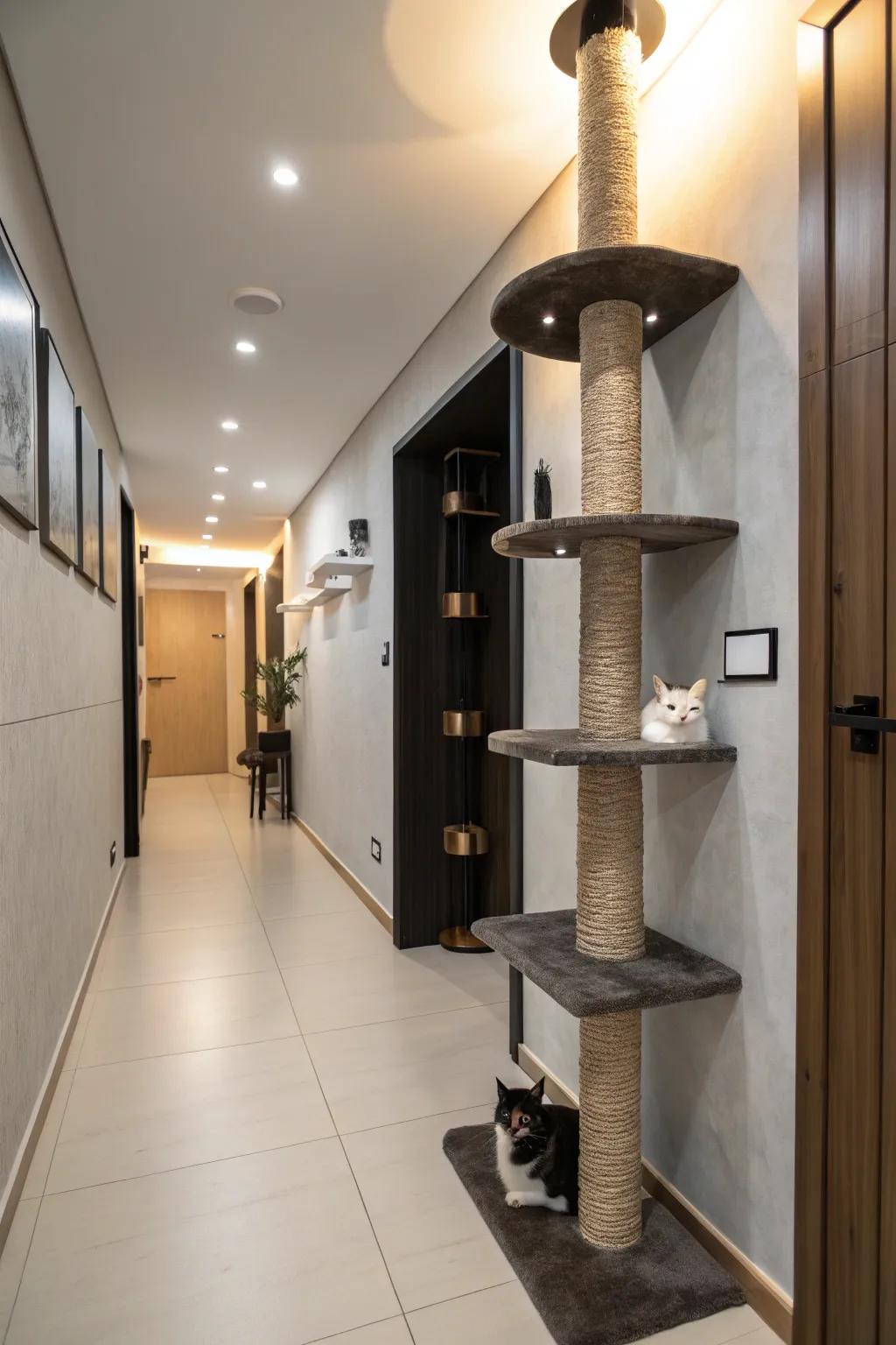 Wall-mounted structures are ideal for homes where space is limited.