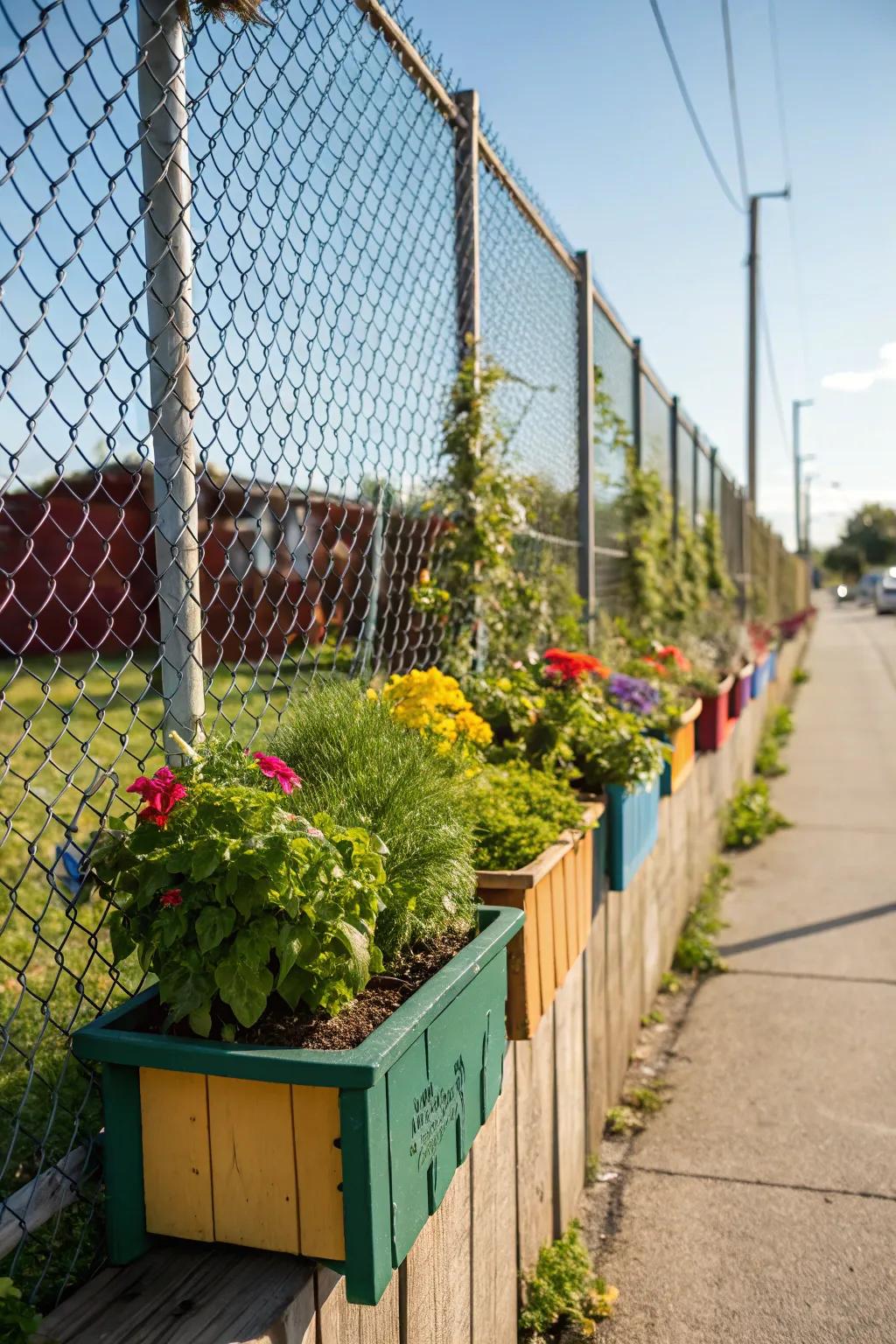 Planting boxes infuse vitality and vibrancy into your fence.
