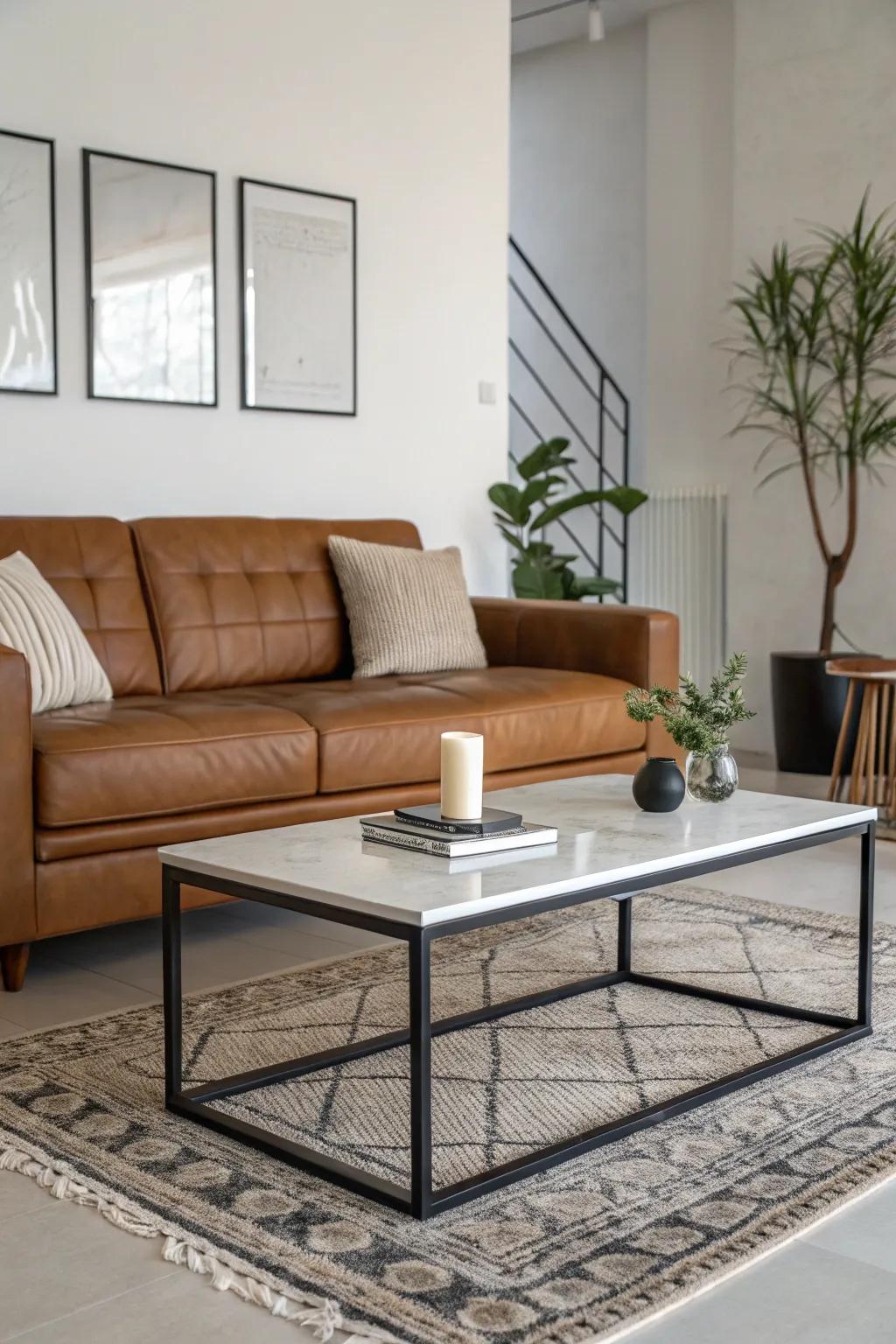 Simple tables highlight the beauty of minimalism.