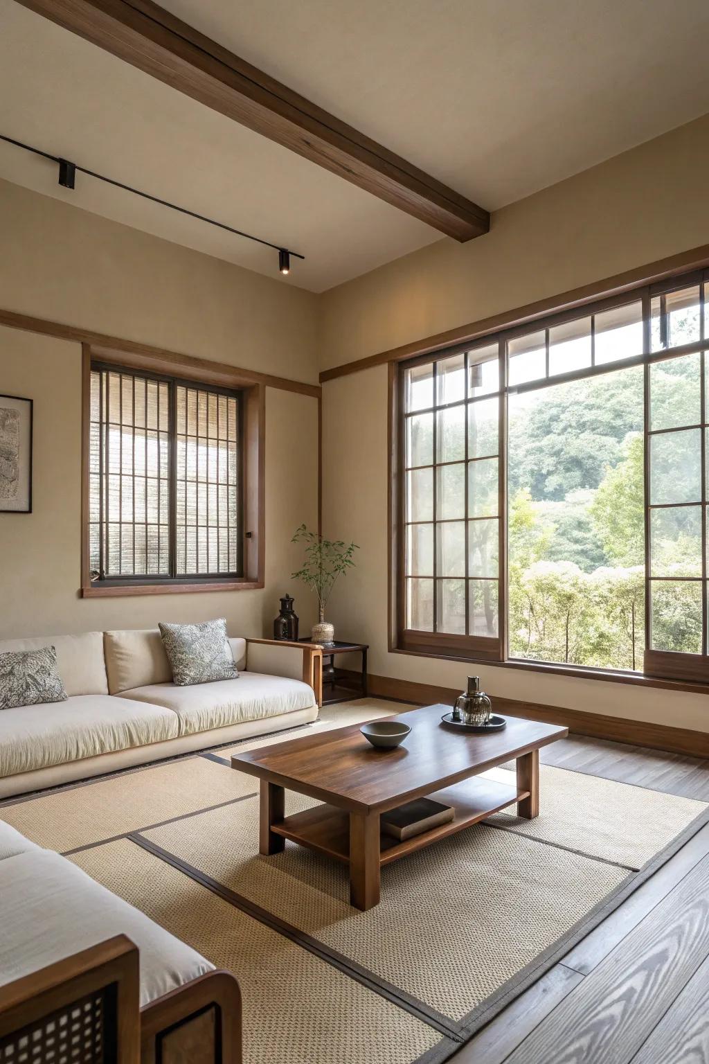 Subtlety brings a sense of peace to your living room.