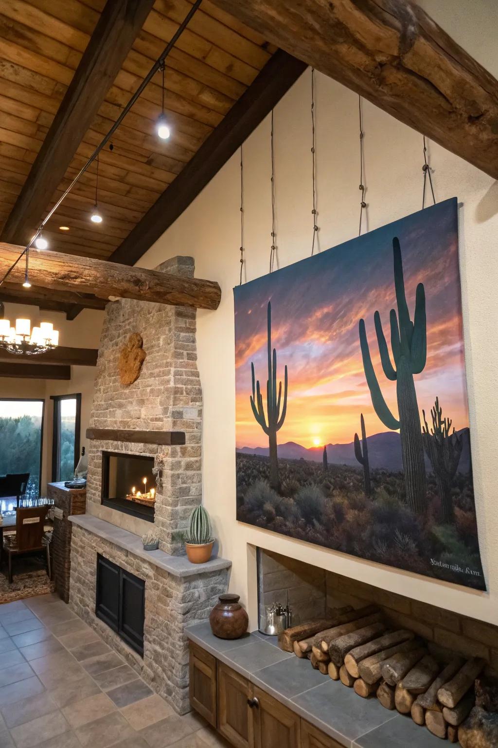 Cactus outlines bring a hint of the desert's beauty into your space.