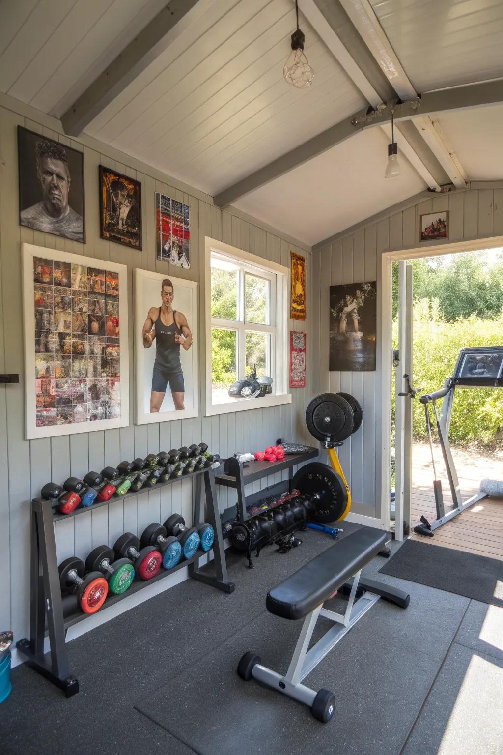 Achieve your fitness aspirations with a shed home gym.