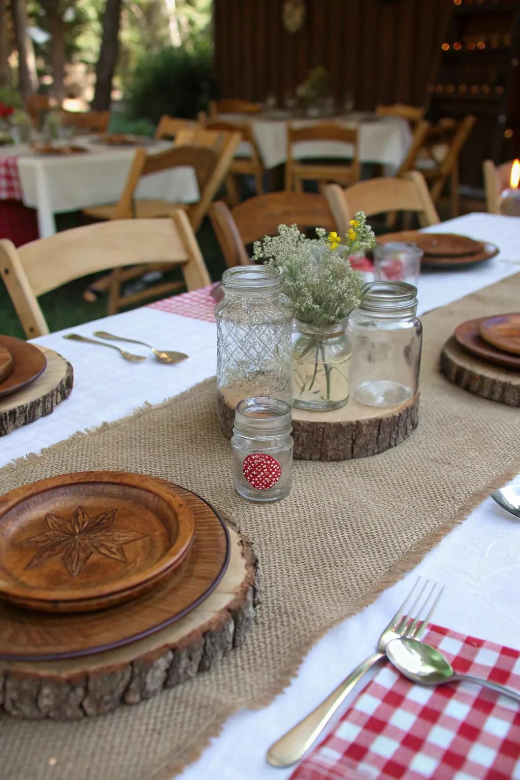 A well-themed tablescape enhances the cowgirl atmosphere.