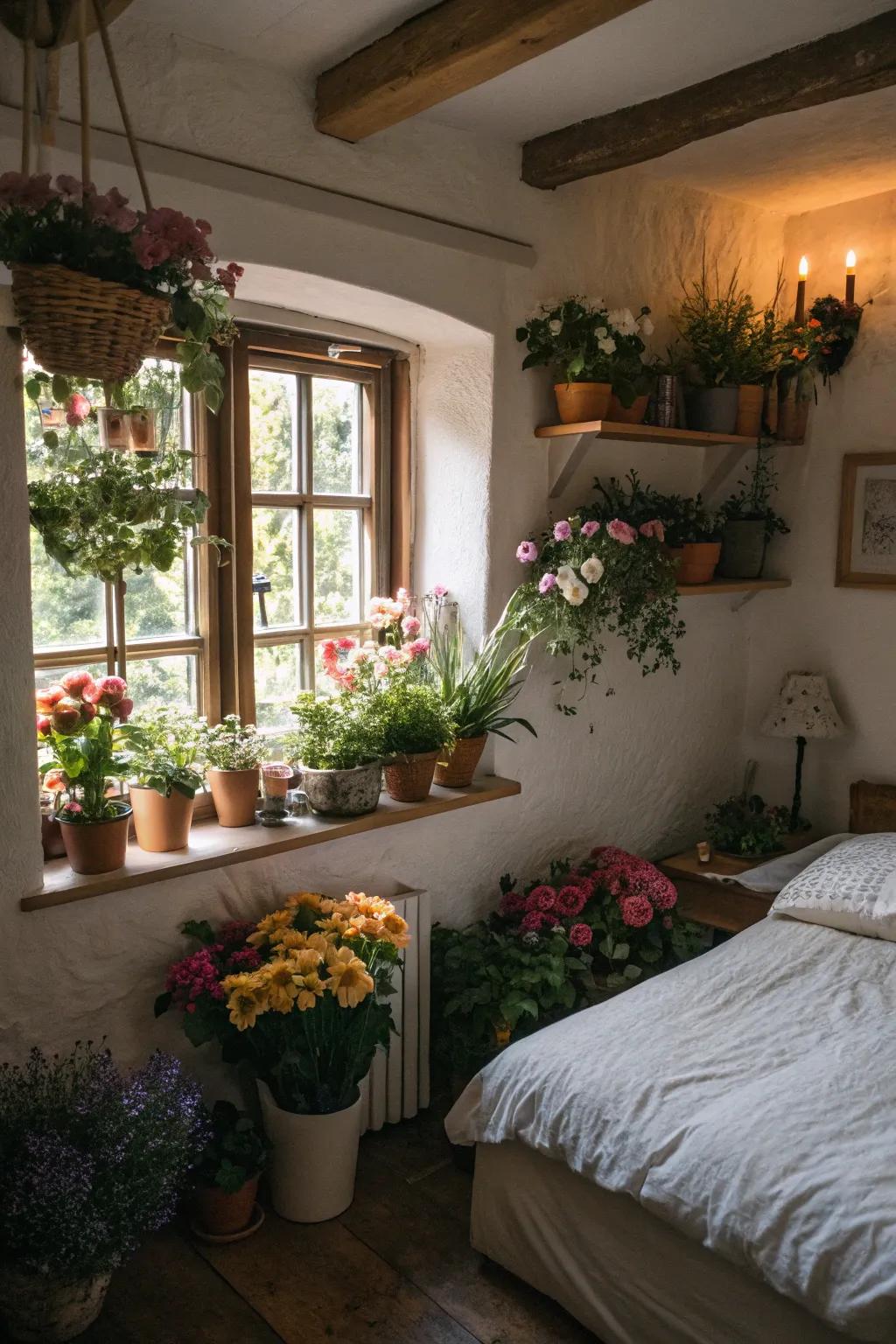 Greenery infuses vitality and color indoors.